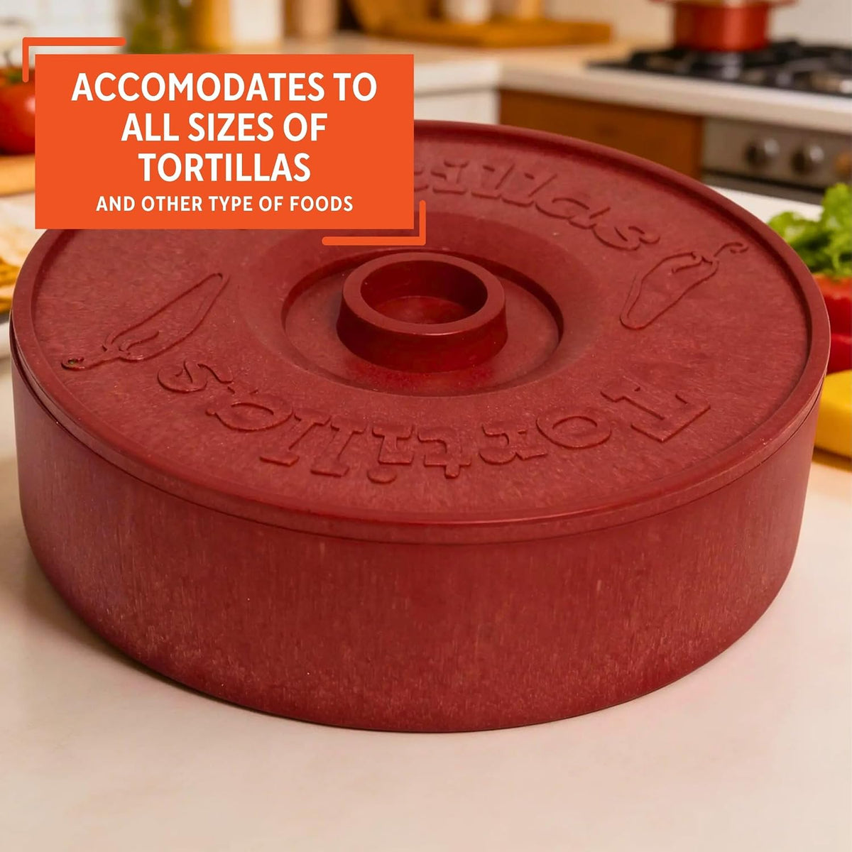 IMUSA 8 Inch Tortilla Warmer Microwave Safe, Terracotta