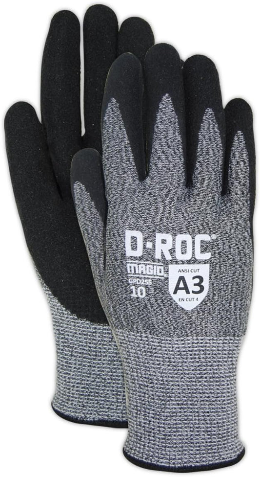 MAGID Griffin Gear ANSI A3 Hyperon Blended Sandy Nitrile Coated Work Gloves, 1 Pair, Size 5/2XS, GPD255
