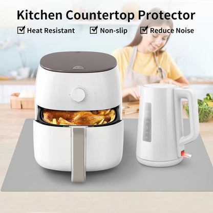 Silicone Mat Heat Resistant Mats for Countertop, Large Silicone Mats for Crafts Kitchen Counter Workbench Table protector, Size 36x24 inches Thick 2mm,Rolled Package,Light Blue