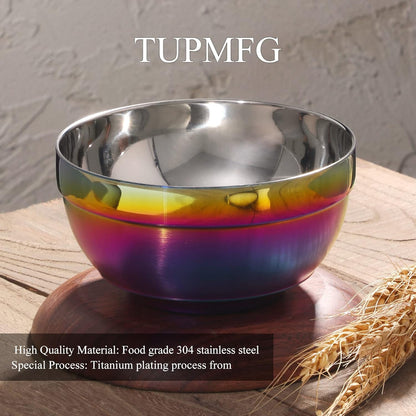 Stainless Steel Bowl Set: 500 ml Cereal Bowl, Set of 10 with Gift Box Included. Double Walled Insulated & Dishwasher Safe, Durable Deep Soup Bowl, Suitable for Home Kitchen & Child (Silver)