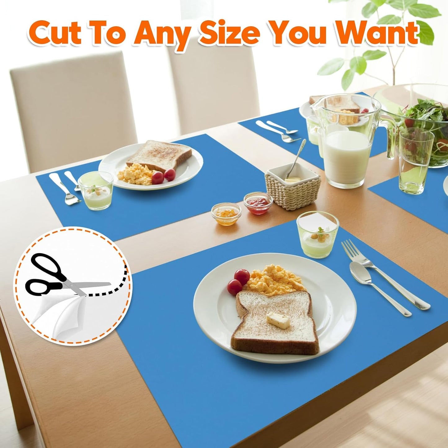 Extra Large Silicone Mat, 84”x24” Heat Resistant Mats for Countertop, Cuttable Waterproof Kitchen Counter Mat, Multipurpose Countertop Protector Mat, Silicone Mats for Kitchen Counter (Translucent)