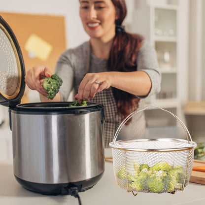 Stainless Steel Steamer Basket with Handle, Pressure Cooker Steamer Insert