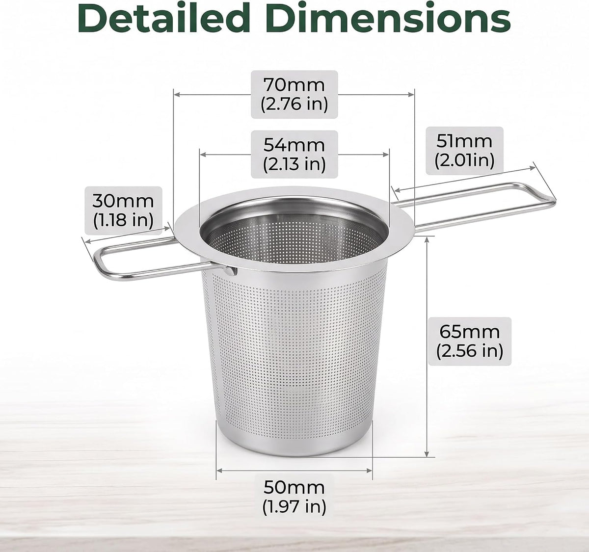 Tea Infuser,Stainless Steel Tea Steeper Fine Mesh Filters, Large Capacity Tea Strainer With Folding Handle And Lid,Hanging On Teapots Mugs Cups To Steep Loose Leaf Tea And Coffee(1 Piece,Silver)
