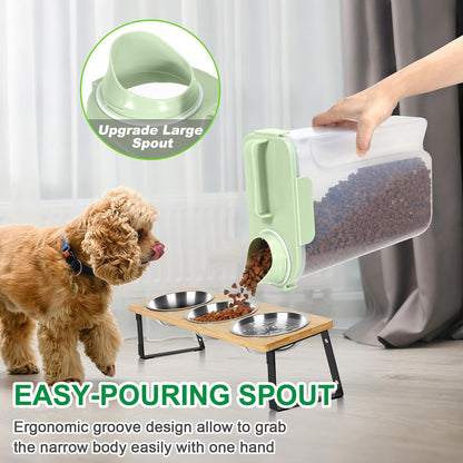 TBMax Pet Food Storage Containers 2 Pack 8-10 Lbs Airtight Dog Food Container Dispenser with Large Spout & Portable Handle, Travel Dog Treat Cat Food Storage Bin Bird Seed Container