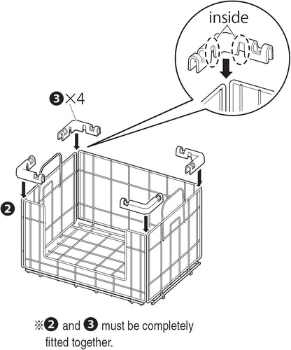 IRIS USA Wire Basket for Pantry Organizers and Storage, 2 Pack, Potato and Onion Storage, Easy Assembly, Stackable Storage Bins, Kitchen Cabinet Bathroom Shelf Organizers for Veggie, Fruit, Snack