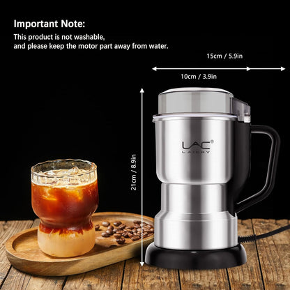 Electric Coffee Grinder & Spice Grinder, 150W Fast Grinding with Stainless Steel Blades | for Coffee Beans, Spices, Seeds, Herbs | Dry Food Mill | Mini Kitchen Grinder (With handle)
