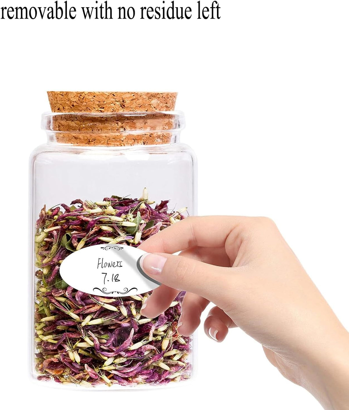 300Pcs Food Labels Kitchen Labels for Food Containers 2 x 1 Inch Removable Freezer Pantry Canning Labels Water Oil Tear Resistant Labels for Restauran Frige, Jam, Mason Jars Containers