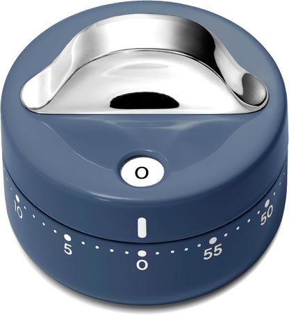 Caraway Mechanical Kitchen Timer, Stainless Steel 60 Minute Wind Up Timer
