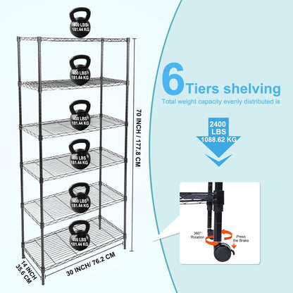 Whitmor 2-Wire Shelving Unit, Metal Storage Shelves, Stacking Shelf with Basket, Easy Assembly Home Organizer for Pantry, Kitchen, Garage, Plant