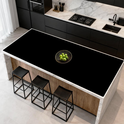 47.2"x23.6"(120cmx60cm) Large Silicone Mat for Kitchen Counter, Non-Slip Heat Resistant Countertop Protector, Waterproof Multipurpose Mat for Kitchen Island, Black