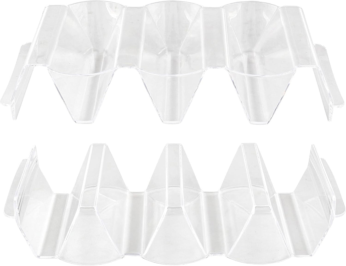 7Penn Taco Shells Holder Set of 4 - Toppings Tray to Taco Holder Stand Divided Serving Trays for Party and Dinner