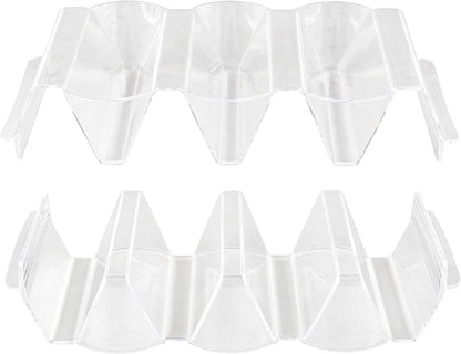 7Penn Taco Shells Holder Set of 4 - Toppings Tray to Taco Holder Stand Divided Serving Trays for Party and Dinner
