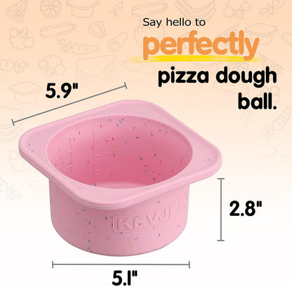 PLUS 1000ml Pizza Dough Proofing Containers, 2-Pack, Green