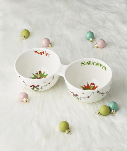 Lenox 898096 Merry Grinchmas Chip & Dip Bowl, Christmas Dishes, Festive Holiday Serveware