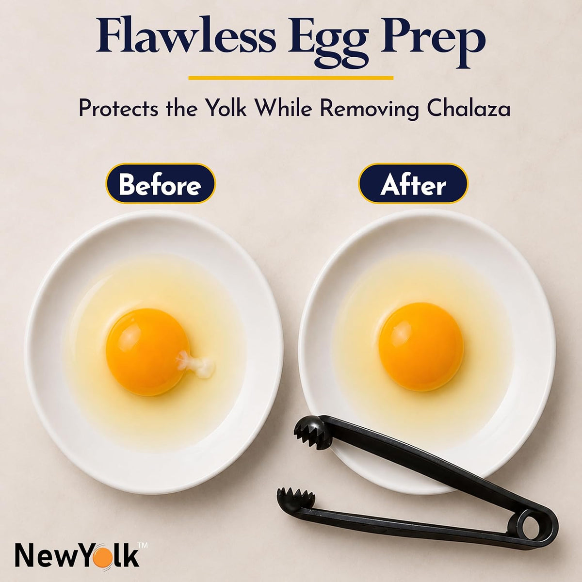 The Original Egg Tool. Engineered to instantly pick up that nasty glob of chalaza membrane off egg yolks. Picks up broken eggshell fragments with ease. Essential Kitchen Tool for food competitions.