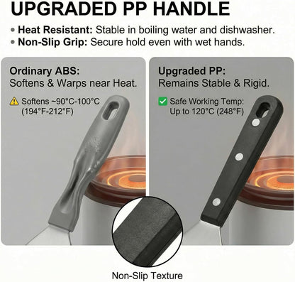 Fish Spatula, 12" Stainless Steel Slotted Turner for Cast Iron & Griddle | Firm 1.2 mm blade gives steady support for fish, burgers, eggs and pancakes; beveled front edge helps slide under food.