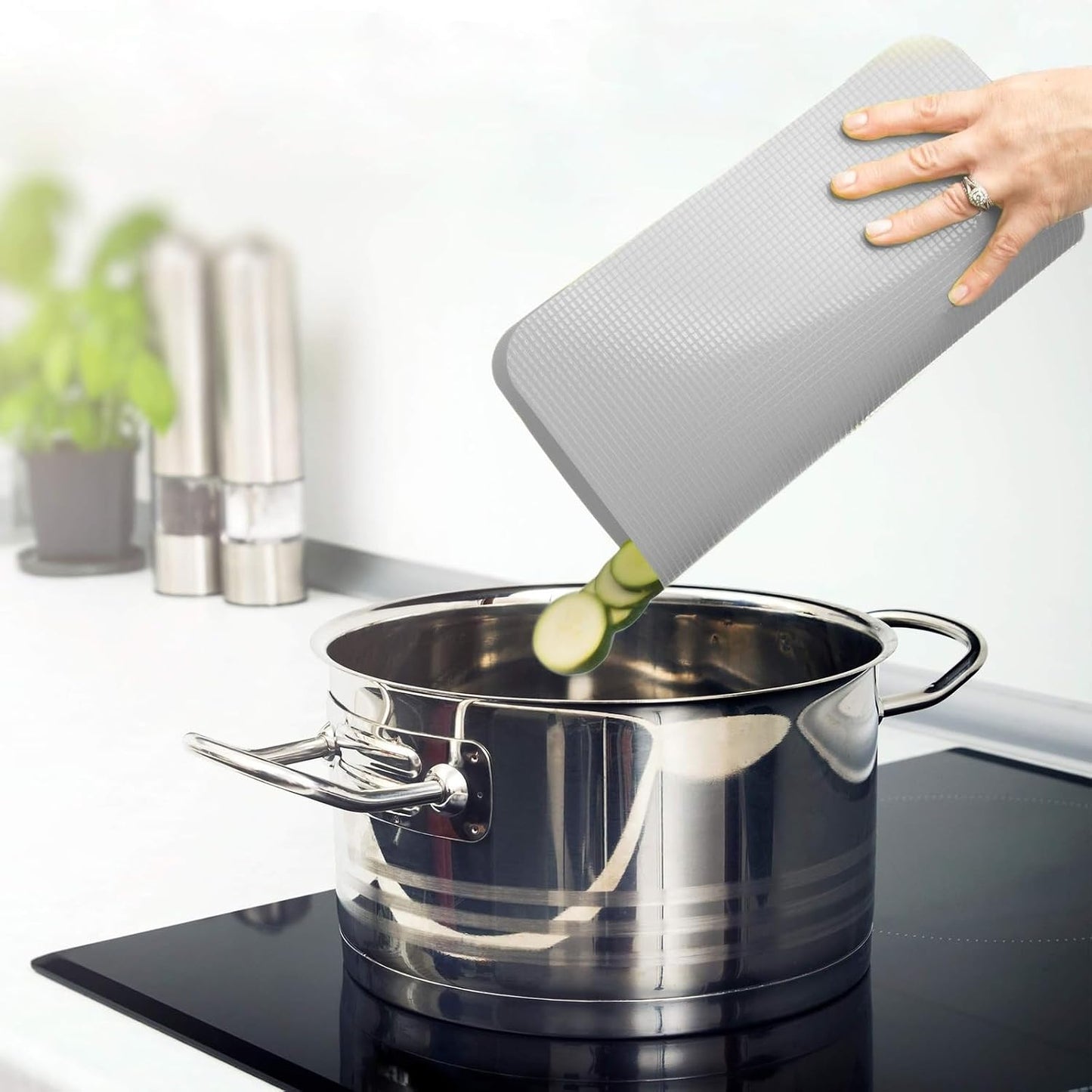 Simply Genius Flexible Cutting Board Set - Color-Coded Plastic Cutting Board Mats - Dishwasher-Safe Chopping Surfaces - Space-Saving Kitchen Mat Storage - 4-Pack Multicolor 11.5 x 15 in