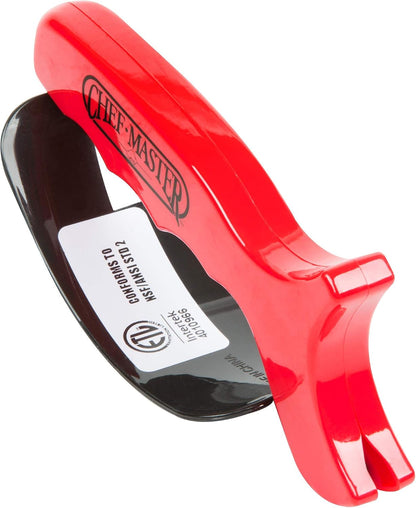 Hand-Held Kitchen Knife Sharpener for Chef Knives – Professional Grade Tool with Reversible Carbide Blades, Stainless Steel & Safety Finger Guard - Knife Sharpening Use by Chef Master 90015