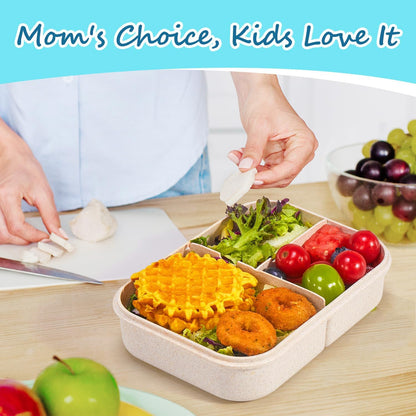 MISS BIG® Bento Box,Bento Box Adult,Lunch Box,Leak Proof Lunch Containers,No BPAs and No Chemical Dyes Bento Lunch Box,Dishwasher and Microwave Safe Lunch Containers for Adults(1900ml Gray)