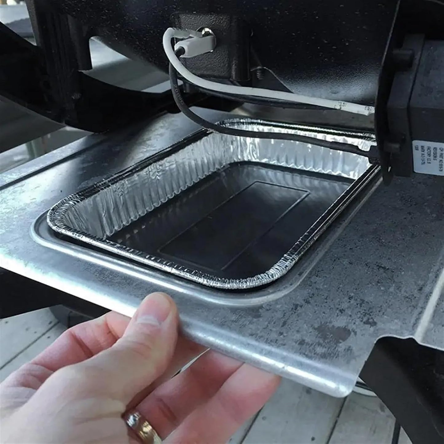 Disposable Cookware 125Pcs Grill Catch Tray Aluminum Foil Pan with Lid Barbecue for BBQ for Cooking Baking(450ml)