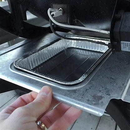 Disposable Cookware 125Pcs Grill Catch Tray Aluminum Foil Pan with Lid Barbecue for BBQ for Cooking Baking(450ml)