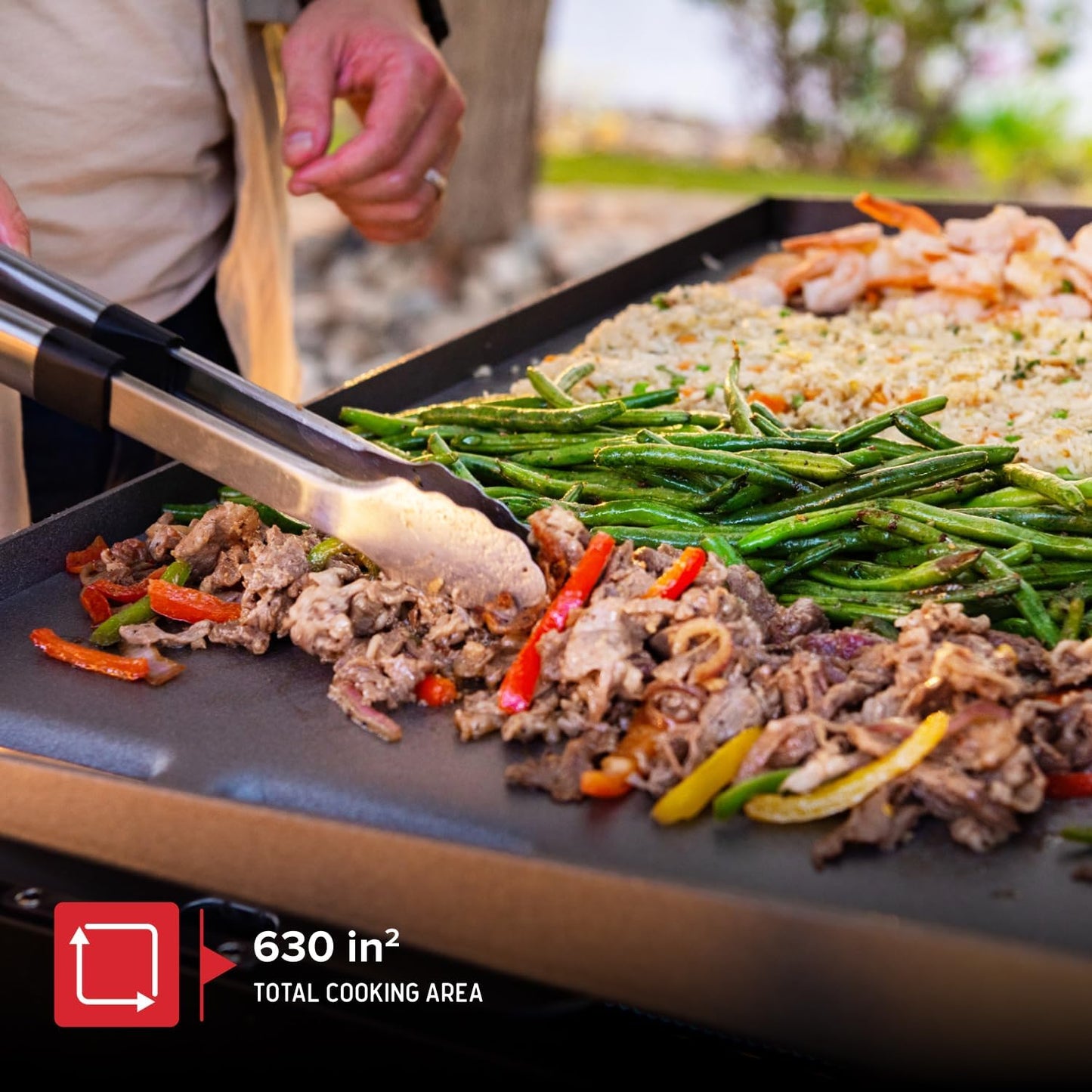 Nexgrill Daytona 4-Burner Propane Gas Griddle with Side Tables, 60000 BTU Flat Top Grill, 756 SQ In. Hot-Rolled Steel Cooking Space, Outdoor Cooking Barbeque, Black/Silver - 720-1058A
