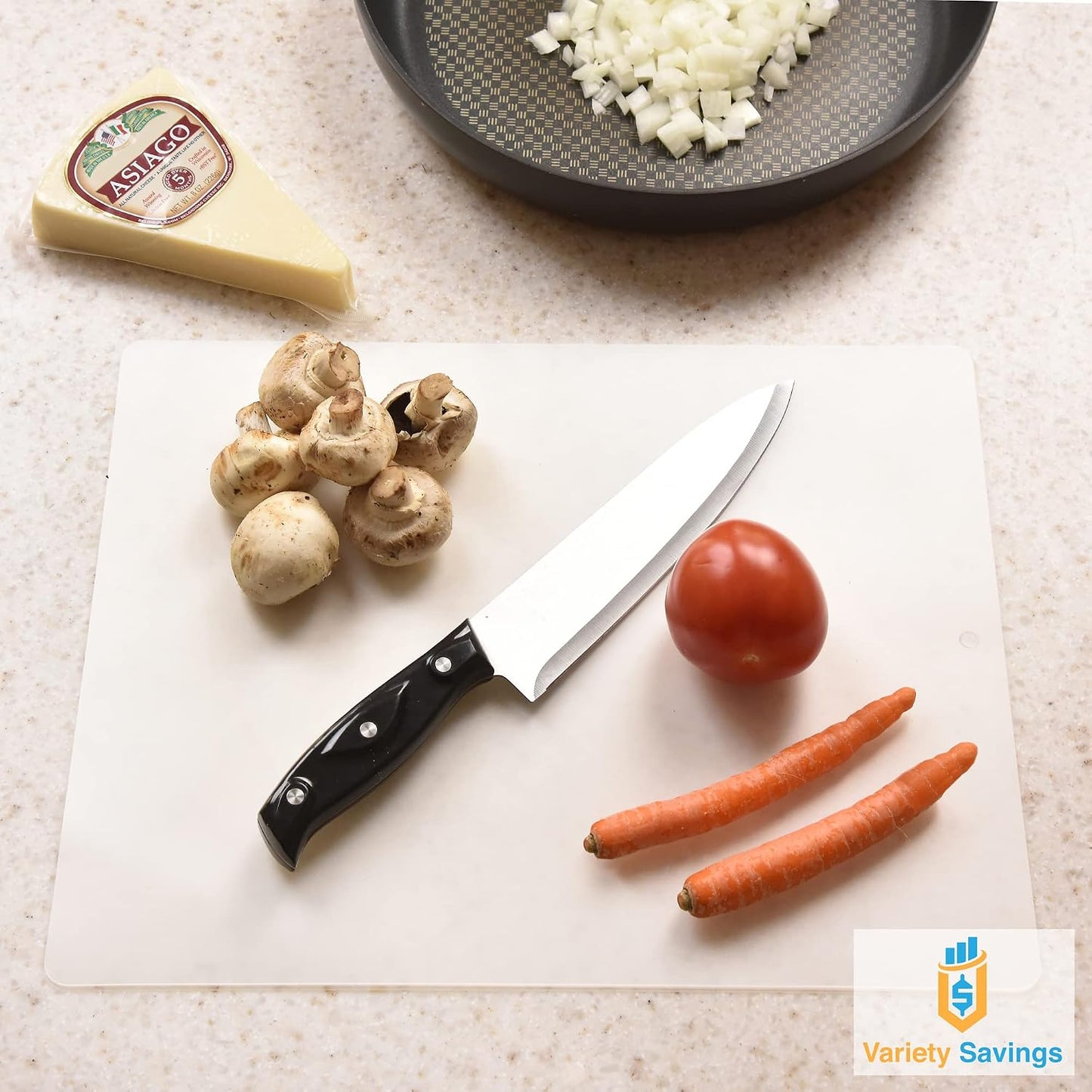Kitchen Cutting Board | Flexible Chopping Mats | Food Safety | Hanging Hole for Easy Drying | 12x15” Size | Set of 2