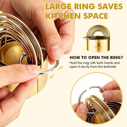 Round Cookie Cutters (2, 3, 3.5, 4, 5, 6 Inch) Biscuit Cutter Set