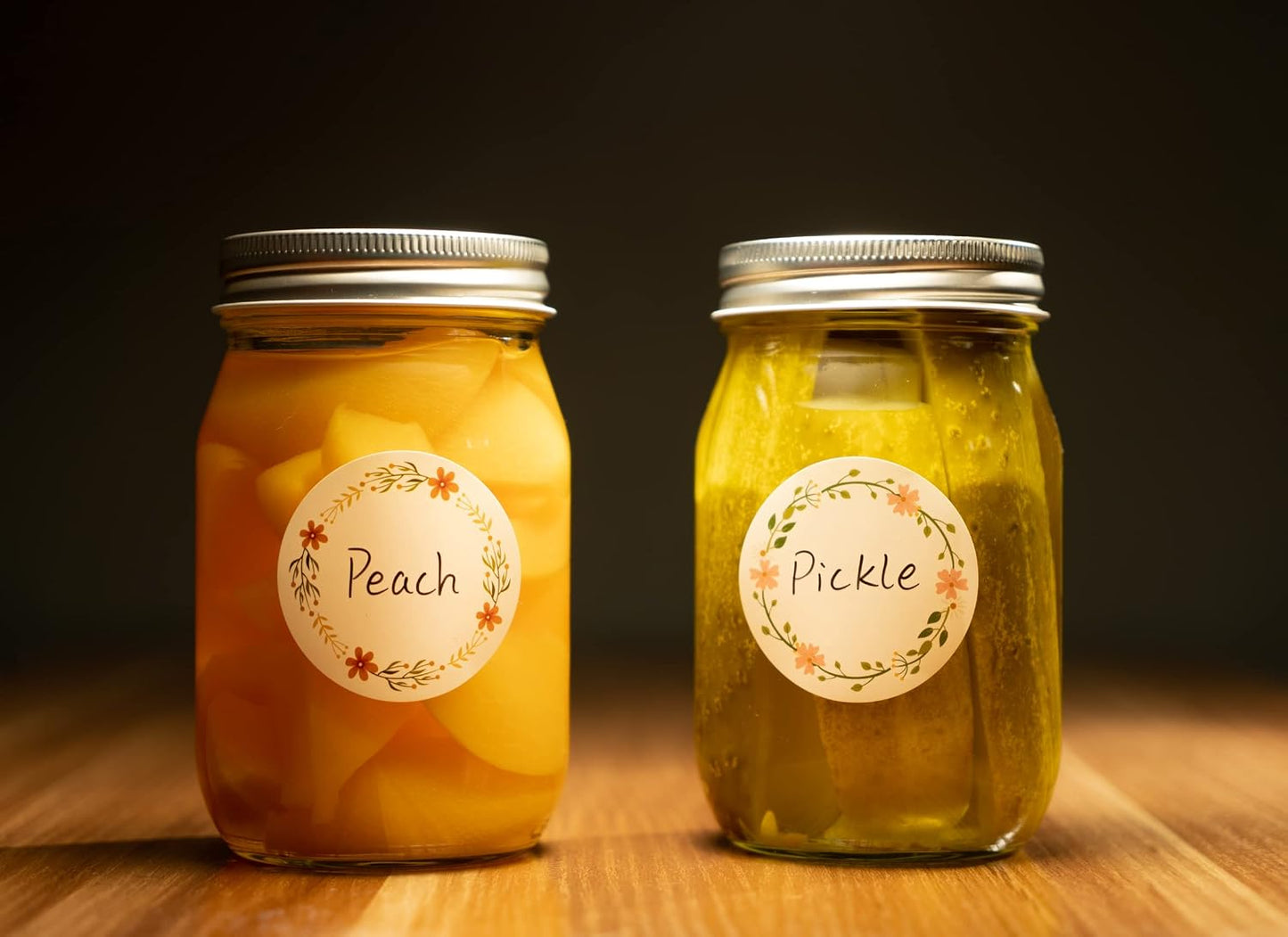 MONEST Waterproof Label Stickers for Jars and Lids, Pantry, Mason Jar, Canning, Spice, Bottle Labels (Red Tulip 2"x3")