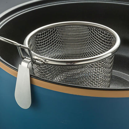 Toyvian Stainless Steel Hot Pot Basket 2 pcs Fine Mesh Strainer for Noodles Pasta Dumplings Boiling Blanching Home Kitchen and Restaurant Use