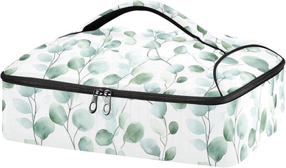 Casserole Carrier Insulated Floral Pink Flower Dish 9x13 with Lid Party Travel Warmer Bag for Hot or Cold Food Lasagna Pizza Holder Tote - Colors B