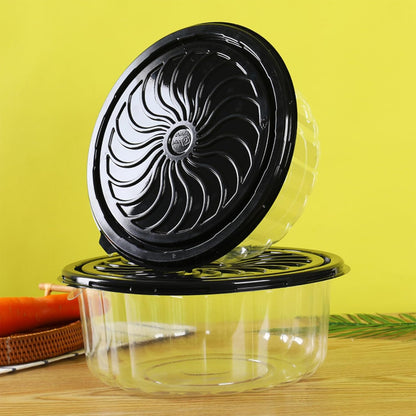 5Pcs 10Inch Disposable Plastic Cake Container with Dome Lids Clear Cupcake Holder for Cheesecake, Bundt Cake Pie Bakery Supplies