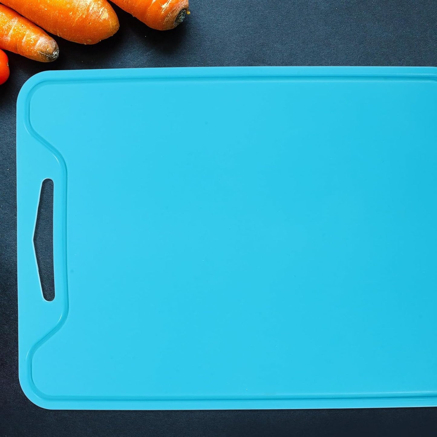 Foldable Non-slip Silicone Cutting Board Kitchen Food Prep Mat Household Fruit and Meat Chopping Board for Indoor and Outdoor Use, Blue