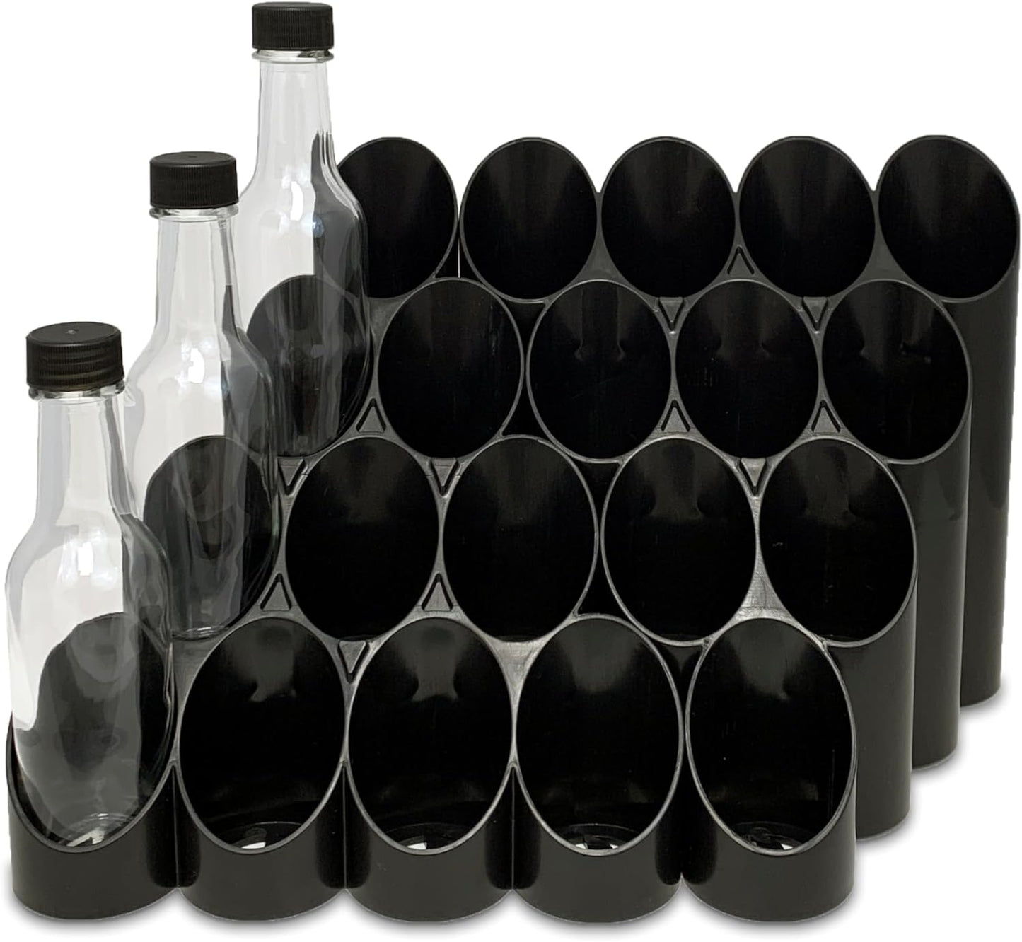 Hot Sauce Organizer, Condiment Caddy - 10 Bottle Stadium, Style A