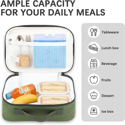 FlowFly Kids Lunch box Insulated Soft Bag Mini Cooler Back to School Thermal Meal Tote Kit for Girls, Boys, Astronaut - Colors A