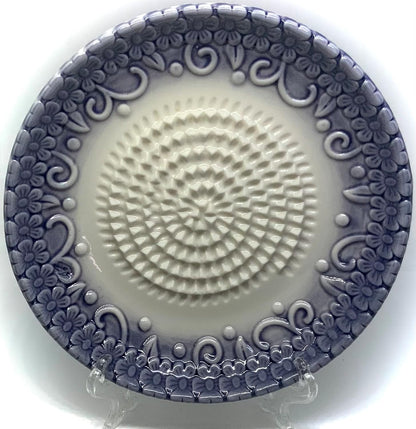 BonCera, Premium Ceramic Garlic Grater Plate Set - Purple Embossed