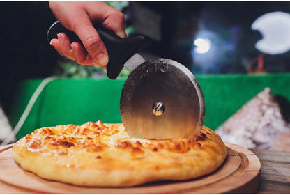Fantes Rocking Pizza Cutter, Stainless Steel with Blade Guard and Comfort Handle, The Italian Market Original since 1906