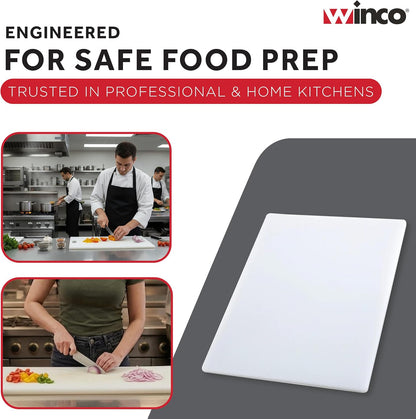 Winco CBWT-1830 Cutting Board, 18-Inch by 30-Inch by 1/2-Inch, White,Medium