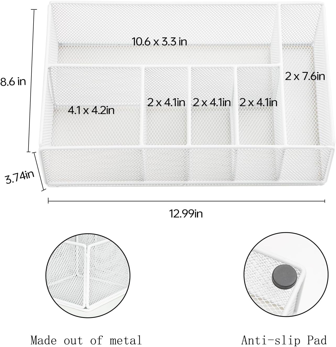 Paper Plate Organizer for Countertop, Metal Silverware Caddy for Cup, Napkin, Fork, Spoon, Paper Plate and Utensil Holder, Cutlery Caddy for Party, Camping, Picnic (Black)