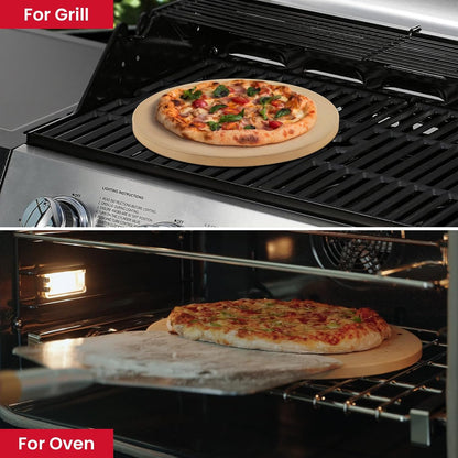 Unicook Pizza Stone for Oven Grill, 12" x 11" Rectangular Cordierite Stone