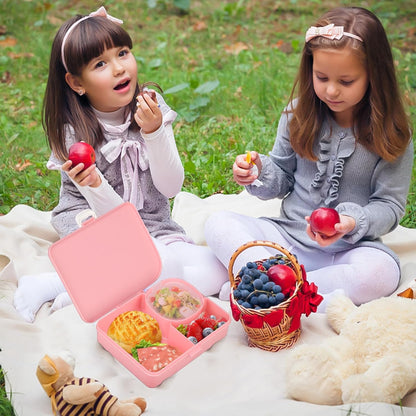 JOOPETALK Kids Snackle Lunch Box with Leak-Proof Snack Container, 8 Compartments with Detachable Dividers, BPA-Free, Dishwasher Safe – Bento Box for School & Travel(Blue)