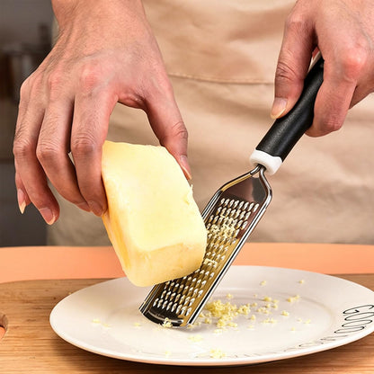 2 Pack Stainless Steel Cheese Zester Grater & Cheese Plane Spatula Handheld
