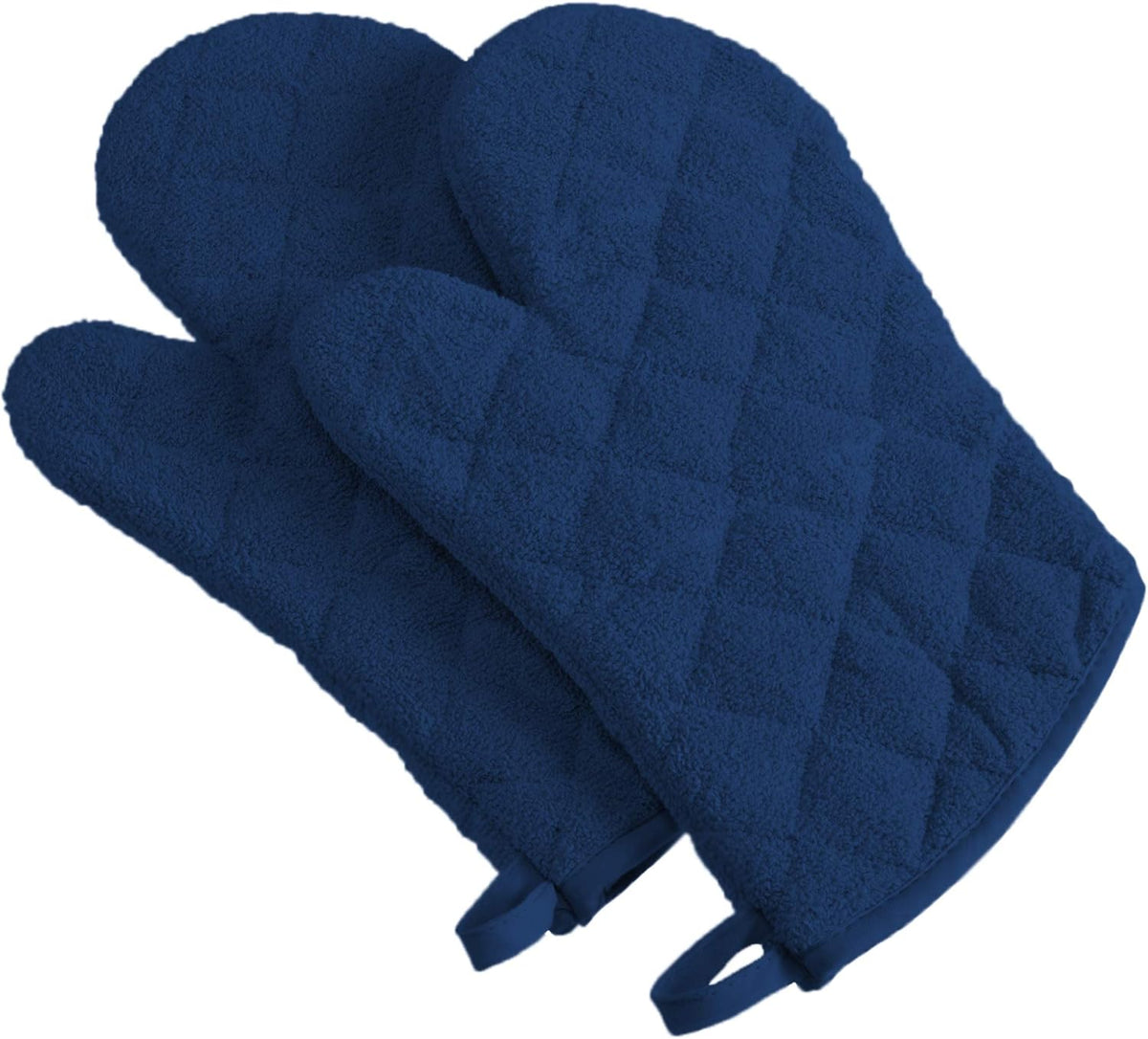 DII Basic Terry Collection 100% Cotton Quilted, Oven Mitt, Brown, 2 Piece