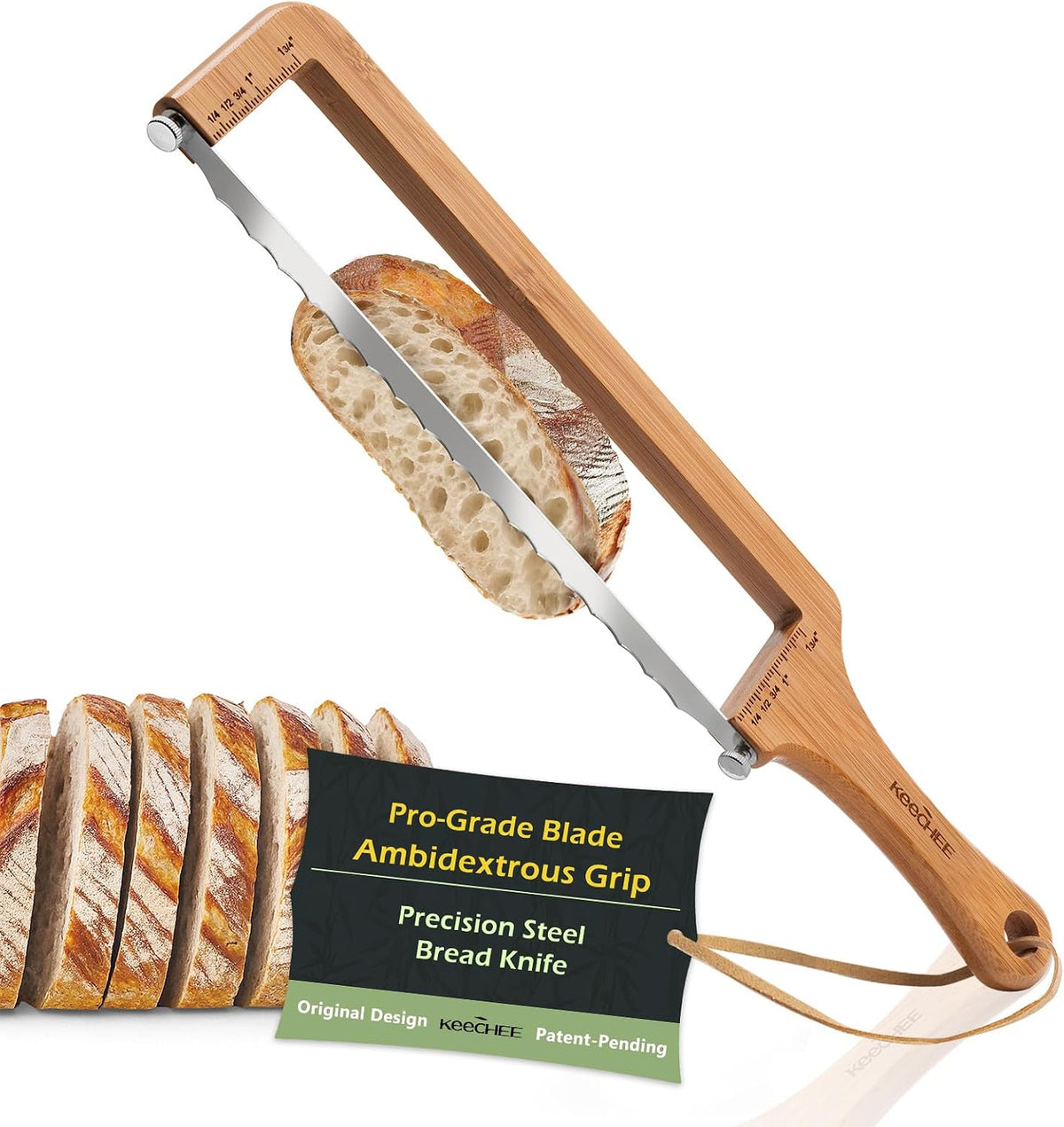 keechee Adjustable Bread Knife for Sourdough and Homemade Loaves