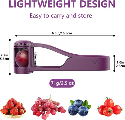 Luvan Grape Cutter for Toddlers, Grape Slicer Tool, Grape Tomato Cherry Strawberry Cutter Tools Into 4 Pieces for Vegetable Fruit Salad, Stainless Steel Quarter Grape Slicer Kitchen Gadget