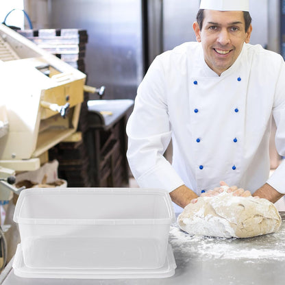 16 Quart Clear Dough Proofing Box, Latching Box with Lid, 2-Pack