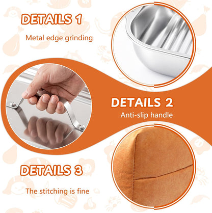 Hushee 6 Pcs Stainless Steel Grill Prep and Serve Tray Set, Grill Carry System, Large Marinating Container with Lid, Metal Grates, Cutting Board, Meat BBQ Blanket Food Prep, BBQ Grilling Accessories
