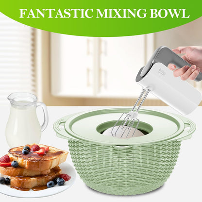 4-1 Colander with Bowl Set, Food Strainers and Colanders, Fruit Washing Bowl with Strainer, Rotatable Colander for Kitchen, Aesthetic Kitchen Gadget, Christmas & New Year Gifts - Beige