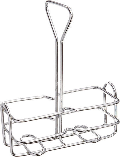 Winco WH-3 Square Oil and Vinegar Holder, 6 Ounce, Chrome Plated,Medium