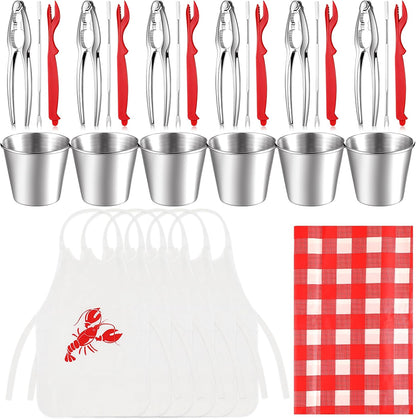 Mepase Seafood Boil Crab Cracker Tool Kit, Red